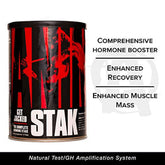 Stak - Natural Hormone Booster Supplement with Tribulus and GH Support Complex - Natural Testosterone Booster for Bodybuilders and Strength Athletes - 1 Month Cycle
